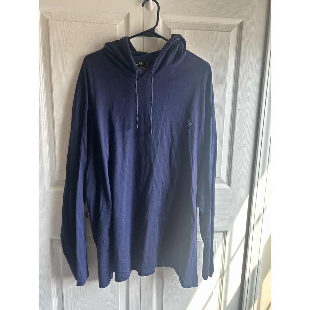 Polo Ralph Lauren Navy Blue Long Sleeve Hooded Tee – Size 3XB